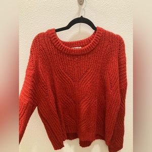 Madewell Women’s Chunky Knit Crewneck Sweater / XXL / Red